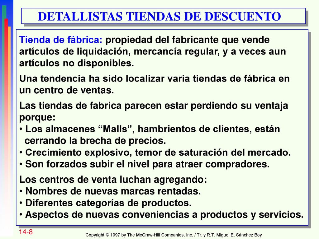 DETALLISTAS TIENDAS DE DESCUENTO
