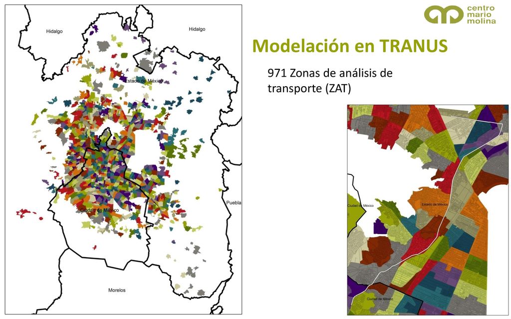 Modelación en TRANUS 971 Zonas de análisis de transporte (ZAT)
