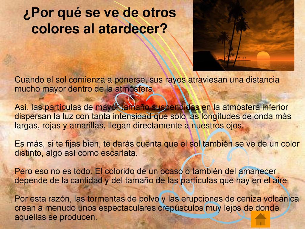 ¿Por qué se ve de otros colores al atardecer