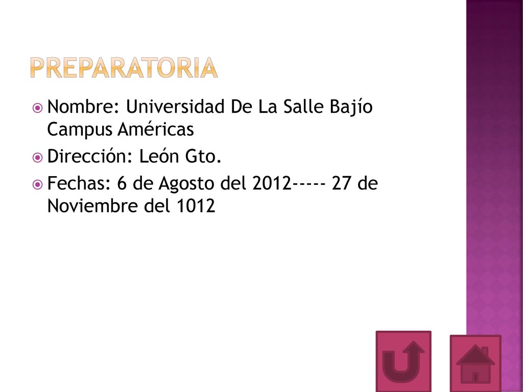 Preparatoria Nombre: Universidad De La Salle Bajío Campus Américas
