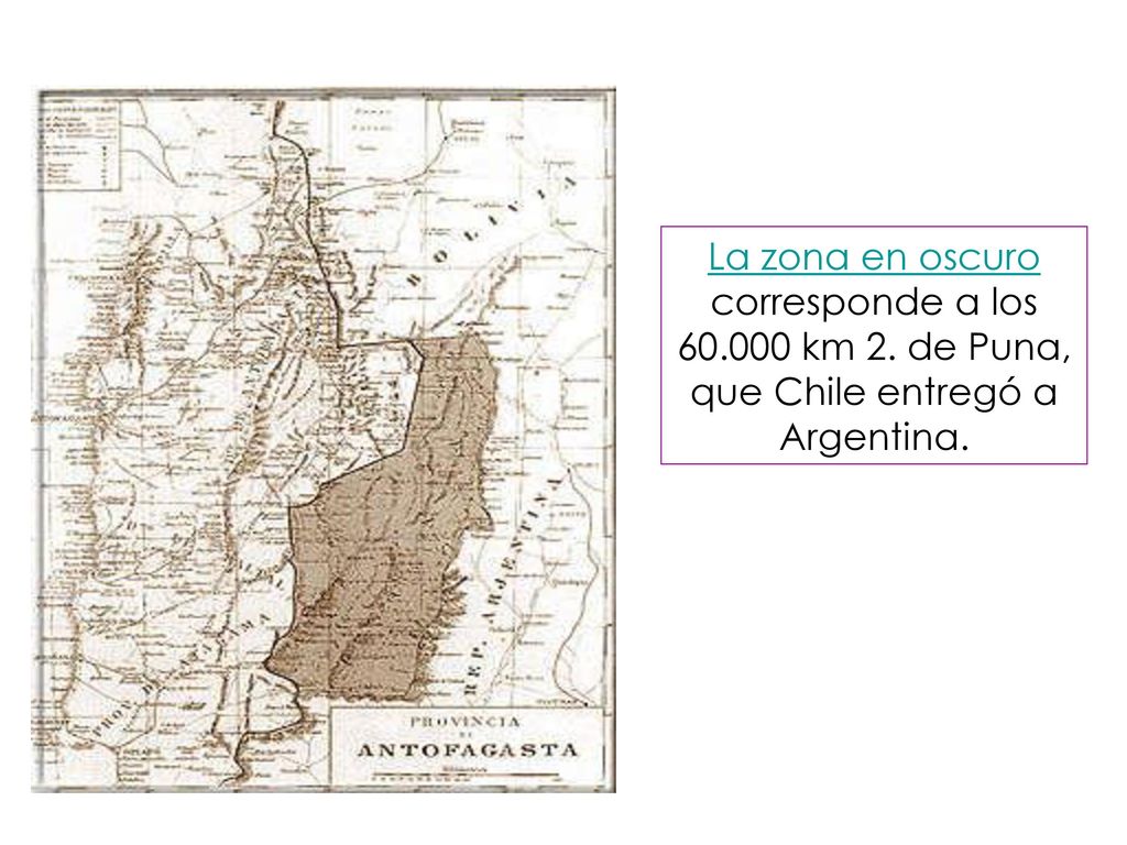 La zona en oscuro corresponde a los km 2