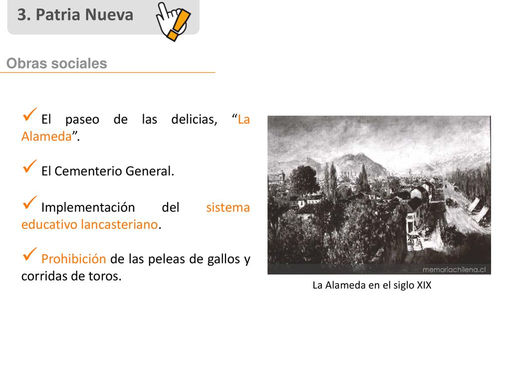 3. Patria Nueva Obras sociales El paseo de las delicias, La Alameda .