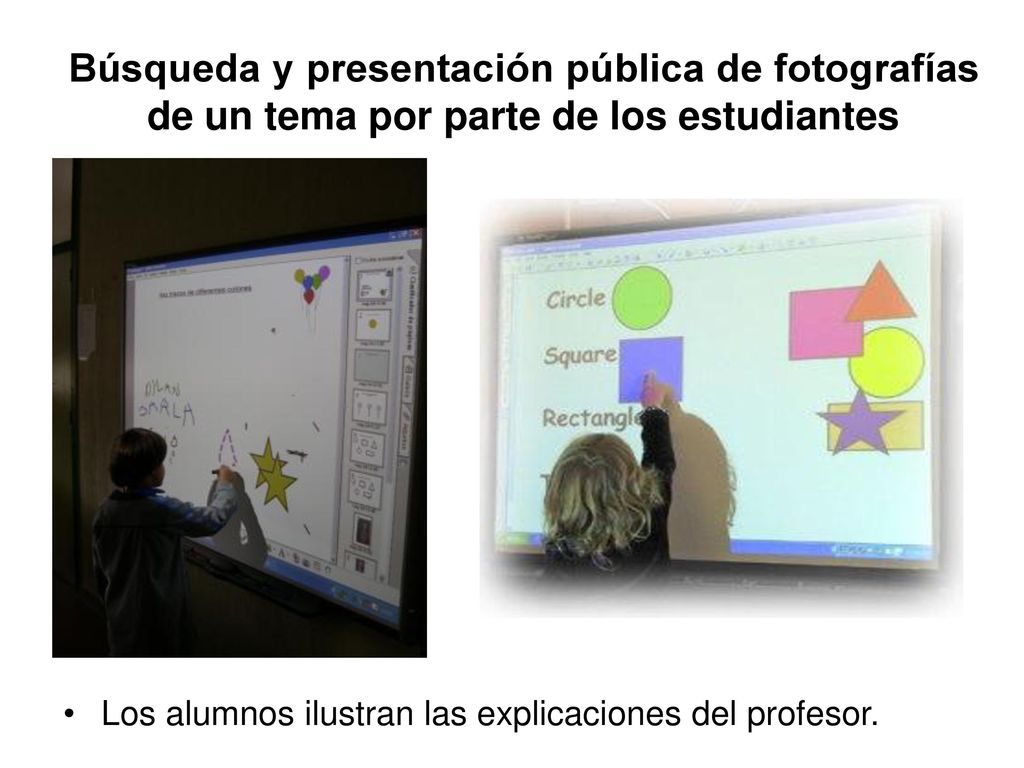 Búsqueda y presentación pública de fotografías de un tema por parte de los estudiantes