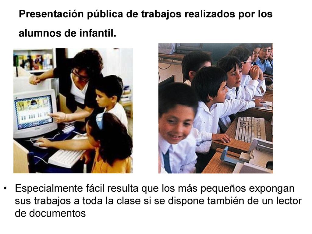 Presentación pública de trabajos realizados por los alumnos de infantil.