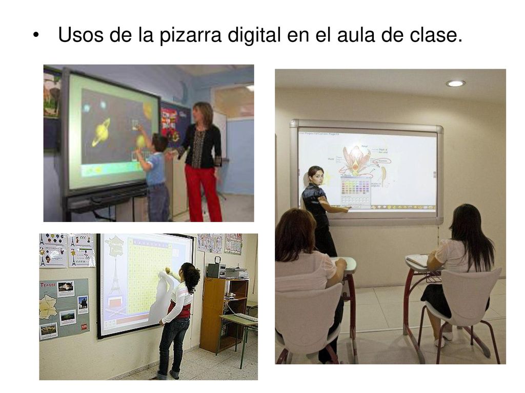 Usos de la pizarra digital en el aula de clase.