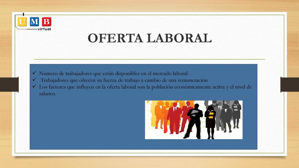 OFERTA LABORAL Numero de trabajadores que están disponibles en el mercado laboral.