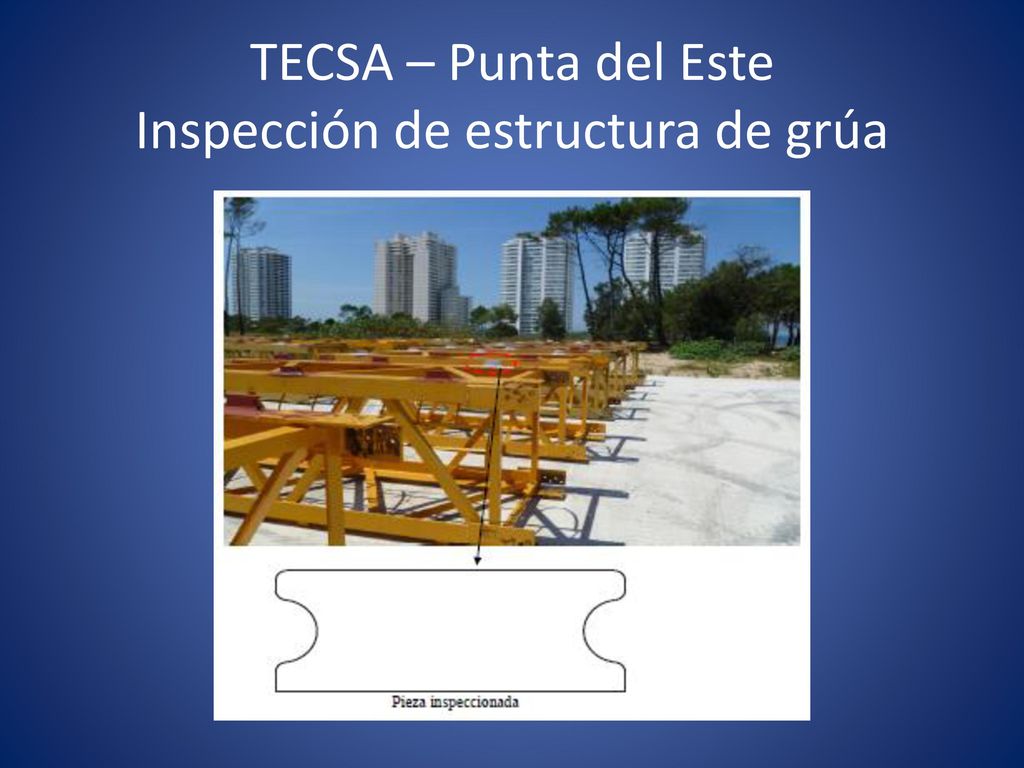 TECSA – Punta del Este Inspección de estructura de grúa