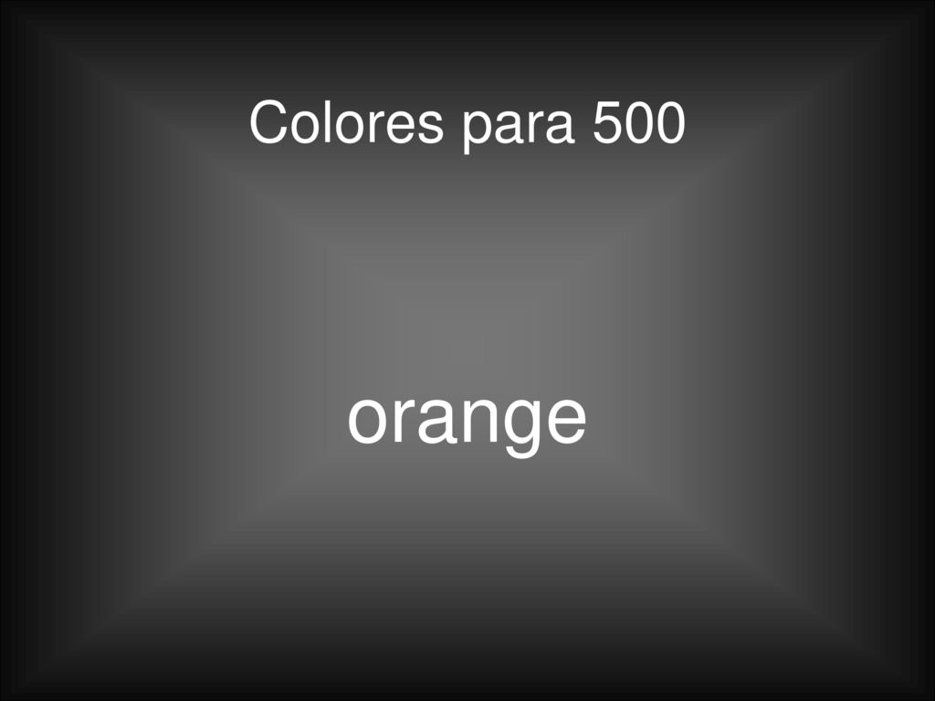 Colores para 500 orange