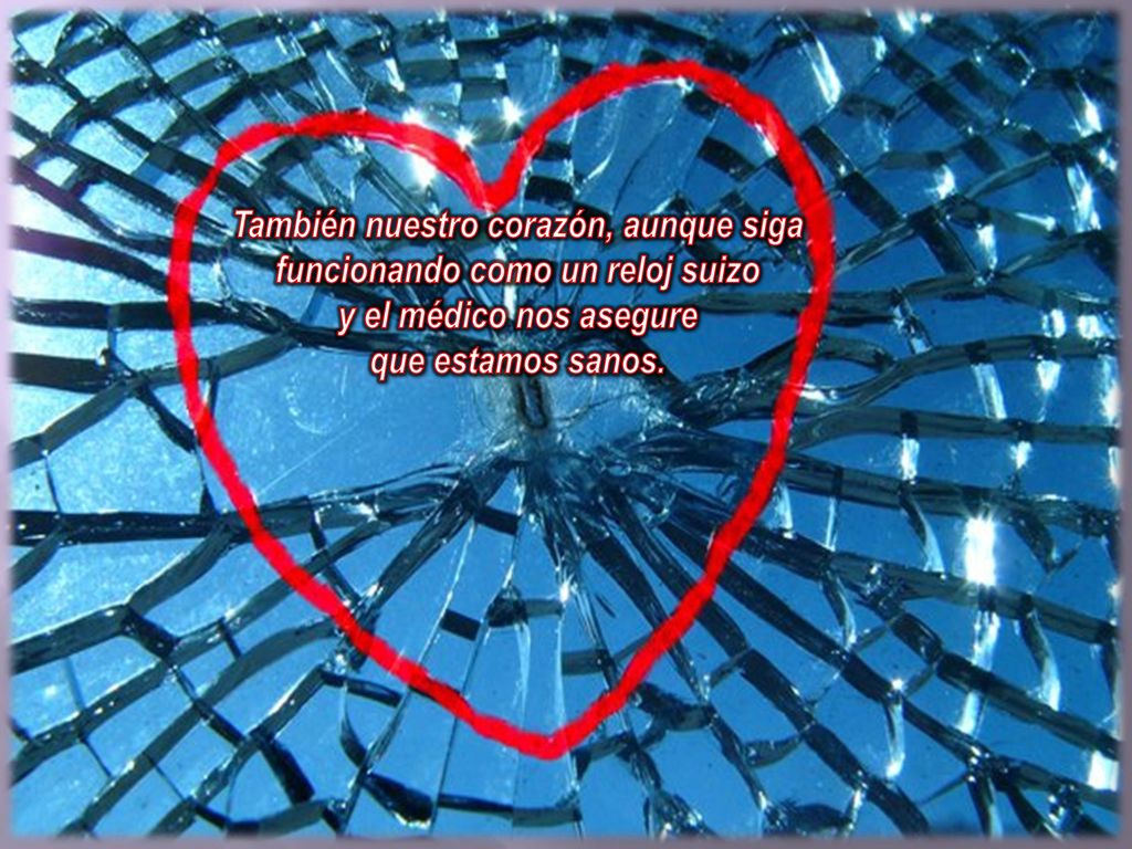 También nuestro corazón, aunque siga funcionando como un reloj suizo