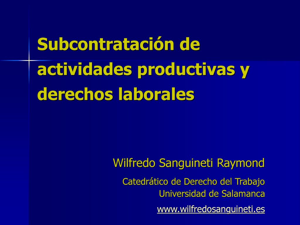 Subcontratación de actividades productivas y derechos laborales