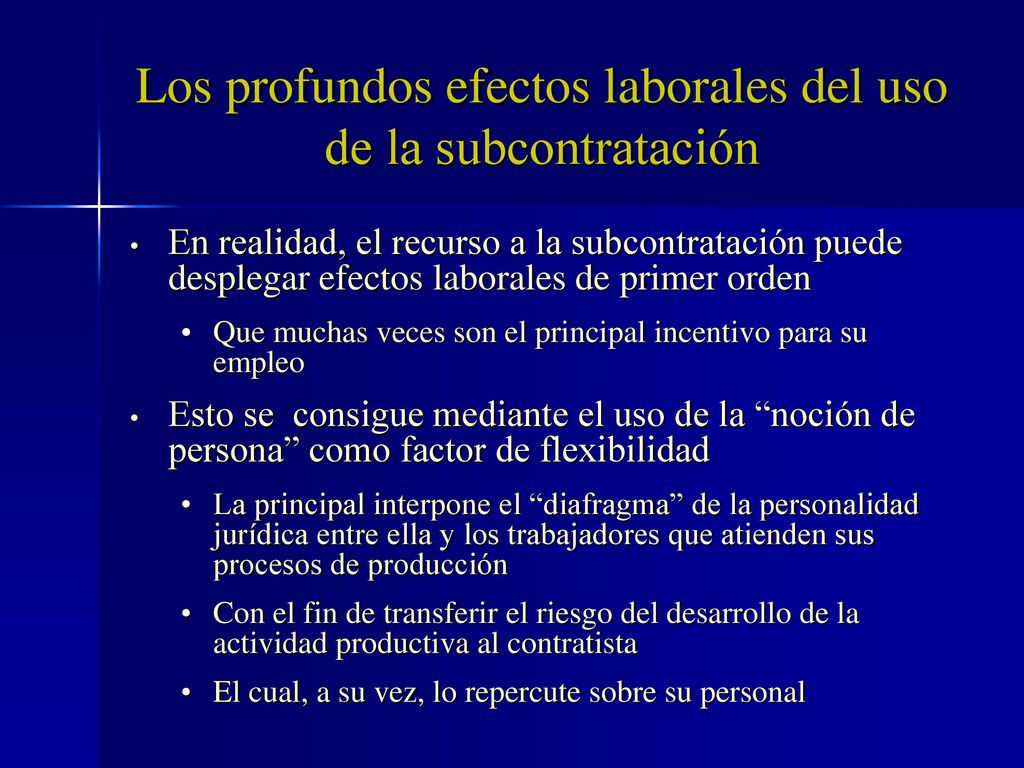 Los profundos efectos laborales del uso de la subcontratación