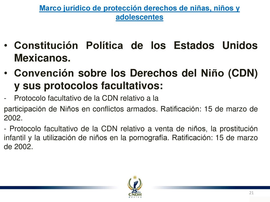 Marco jurídico de protección derechos de niñas, niños y adolescentes