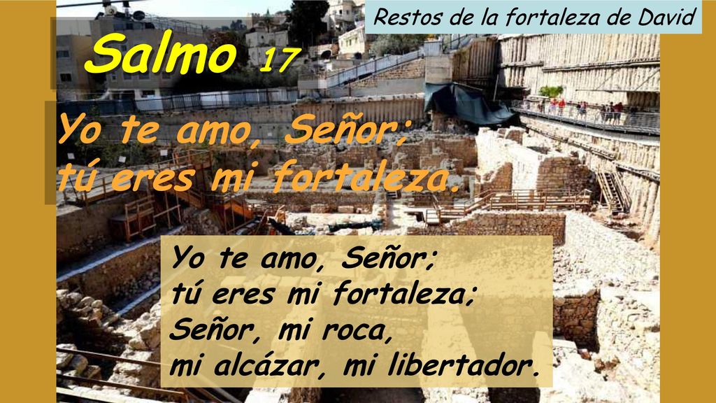 Salmo 17 Yo te amo, Señor; tú eres mi fortaleza.
