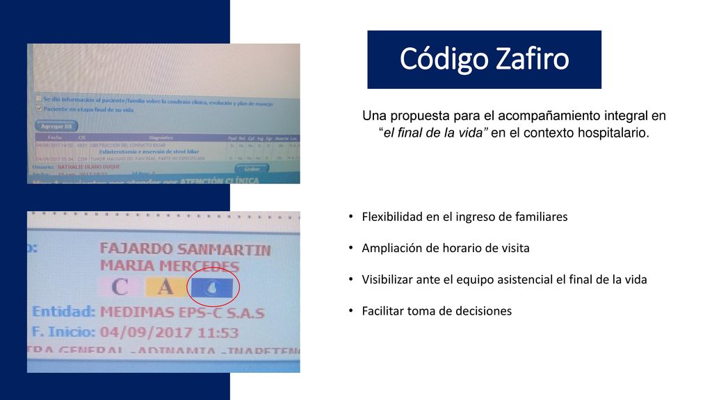 Código Zafiro Una propuesta para el acompañamiento integral en el final de la vida en el contexto hospitalario.