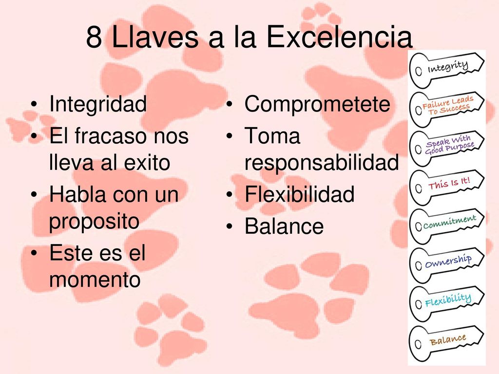 8 Llaves a la Excelencia Integridad El fracaso nos lleva al exito