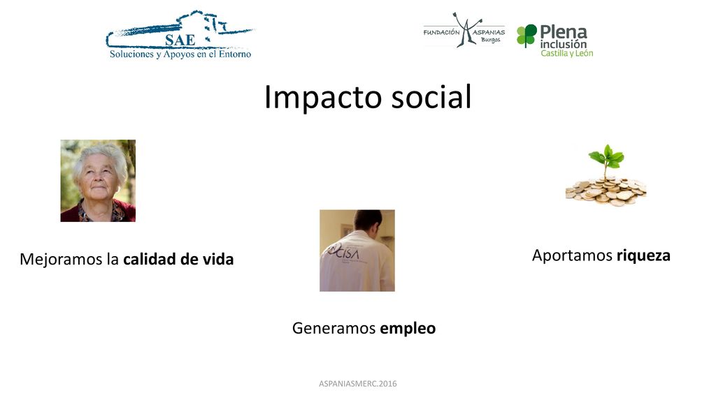Impacto social Aportamos riqueza Mejoramos la calidad de vida