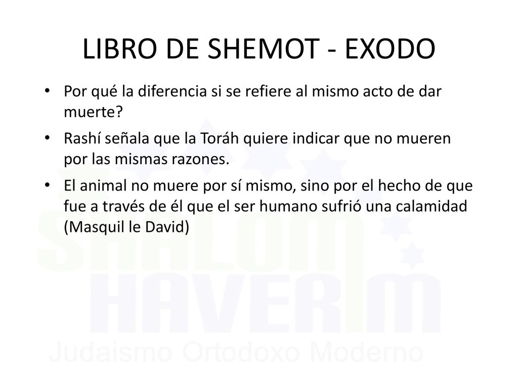 LIBRO DE SHEMOT - EXODO Por qué la diferencia si se refiere al mismo acto de dar muerte