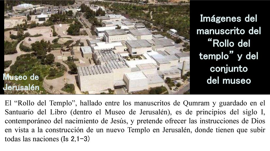 Imágenes del manuscrito del Rollo del templo y del conjunto