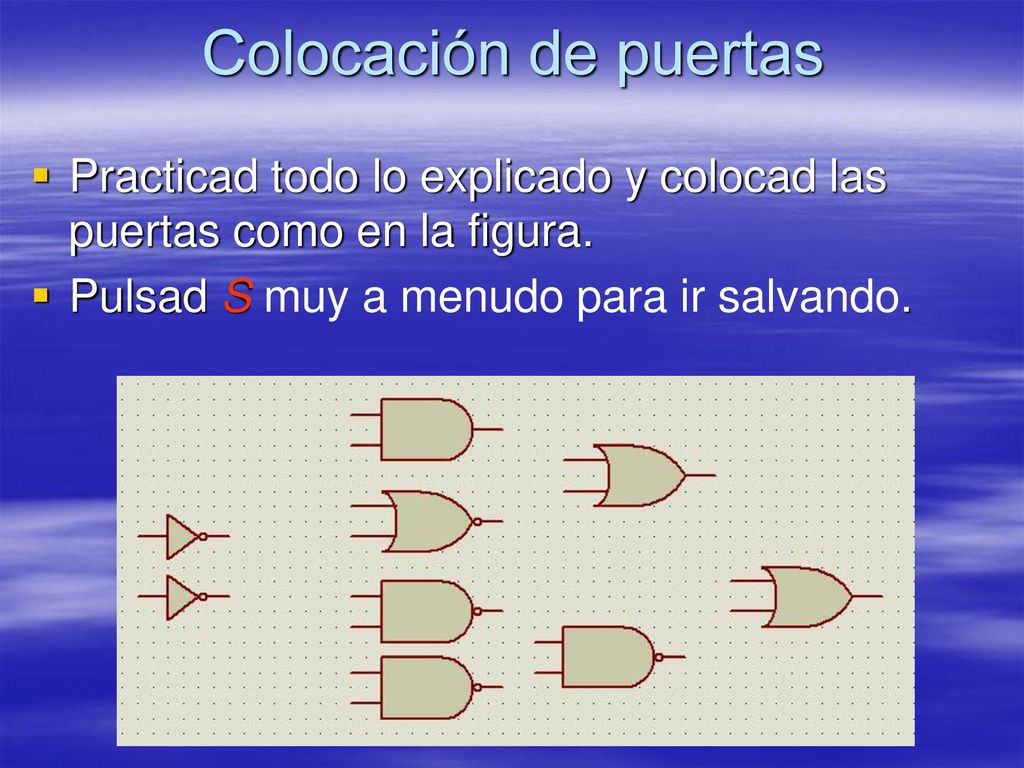 Colocación de puertas Practicad todo lo explicado y colocad las puertas como en la figura.
