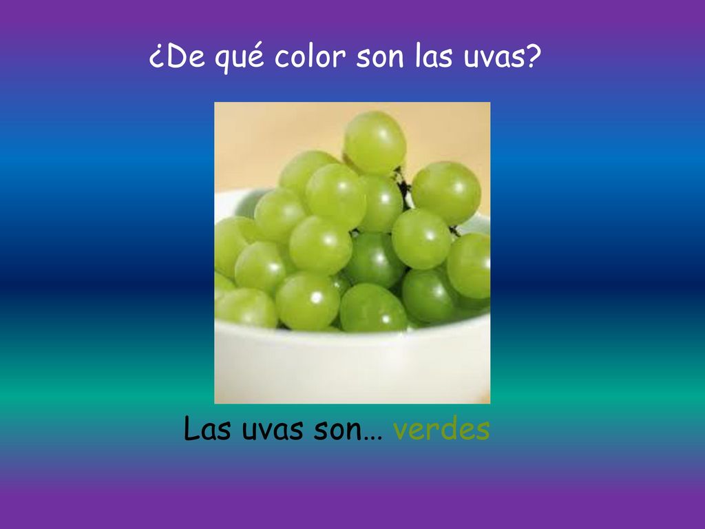 ¿De qué color son las uvas