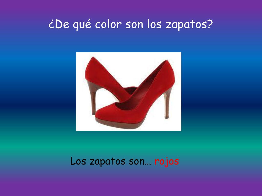¿De qué color son los zapatos