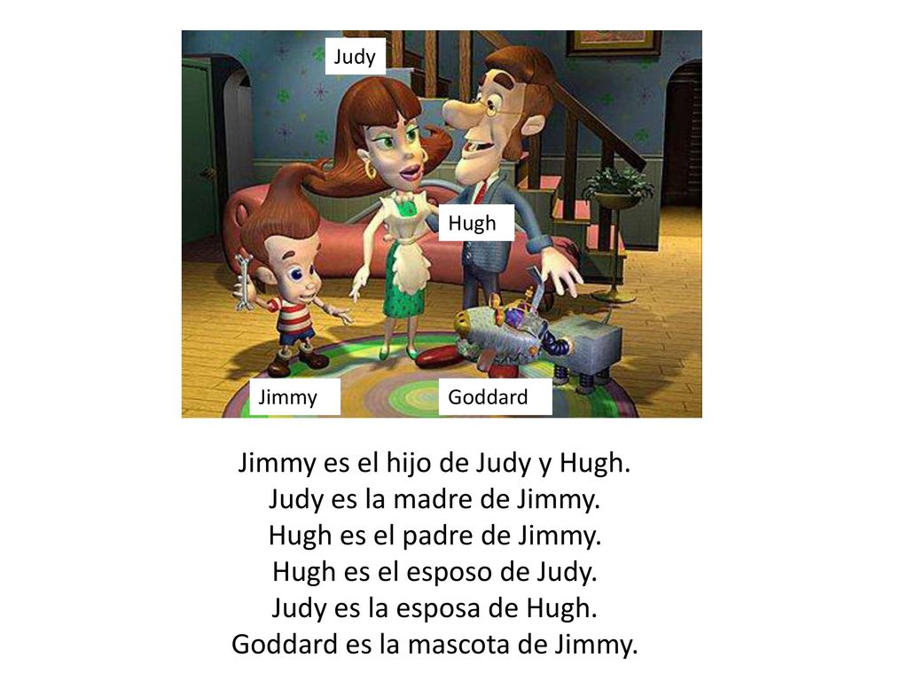 Jimmy es el hijo de Judy y Hugh. Judy es la madre de Jimmy.