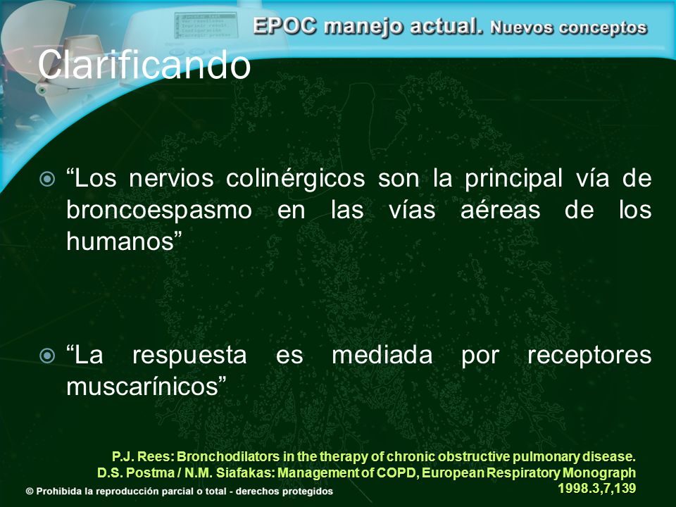 Clarificando Los nervios colinérgicos son la principal vía de broncoespasmo en las vías aéreas de los humanos