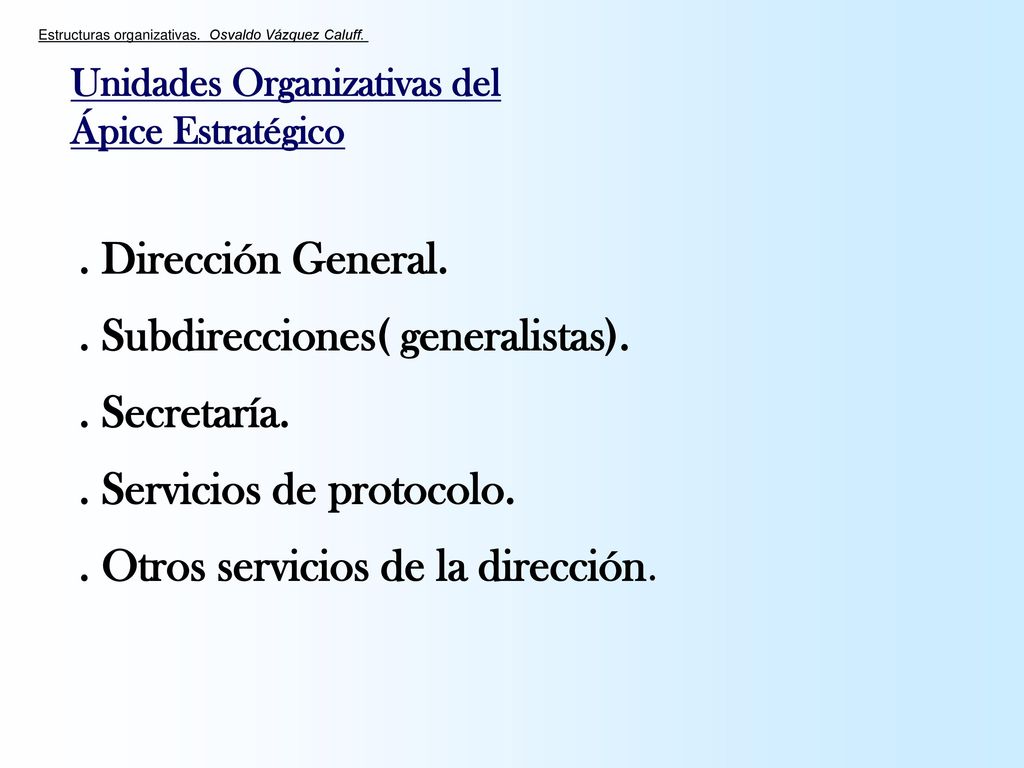 . Subdirecciones( generalistas). . Secretaría.