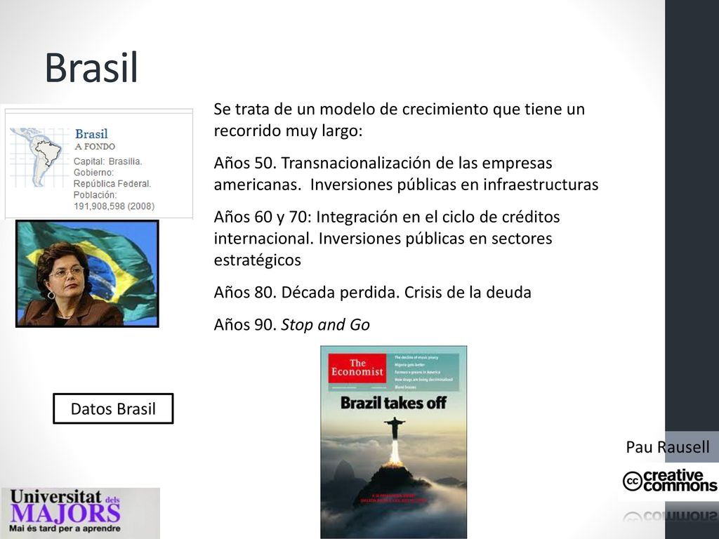Brasil Se trata de un modelo de crecimiento que tiene un recorrido muy largo: