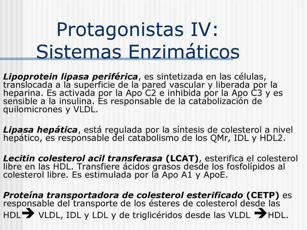 Protagonistas IV: Sistemas Enzimáticos