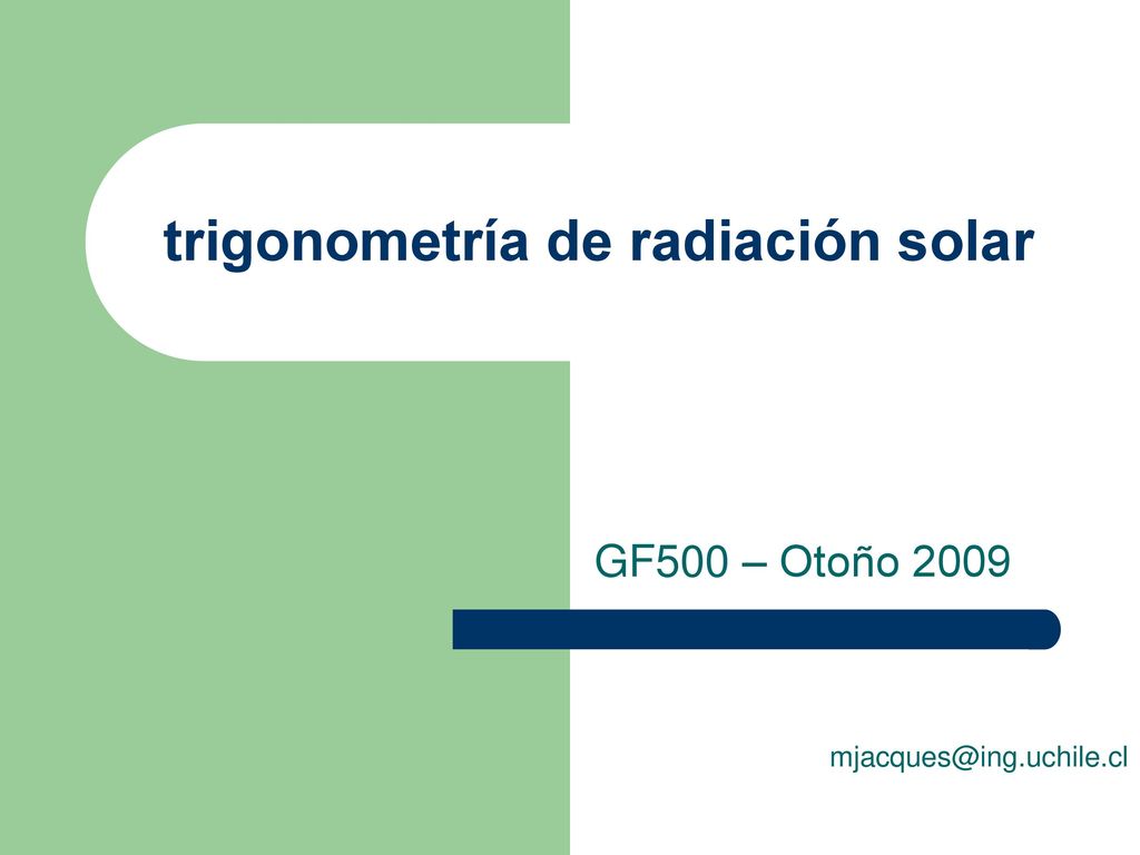 trigonometría de radiación solar