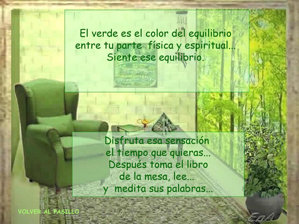 El verde es el color del equilibrio