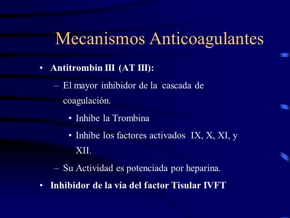 Mecanismos Anticoagulantes