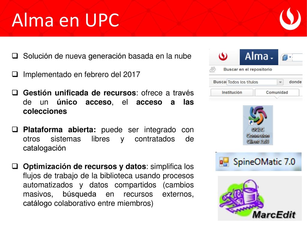 Alma en UPC Solución de nueva generación basada en la nube