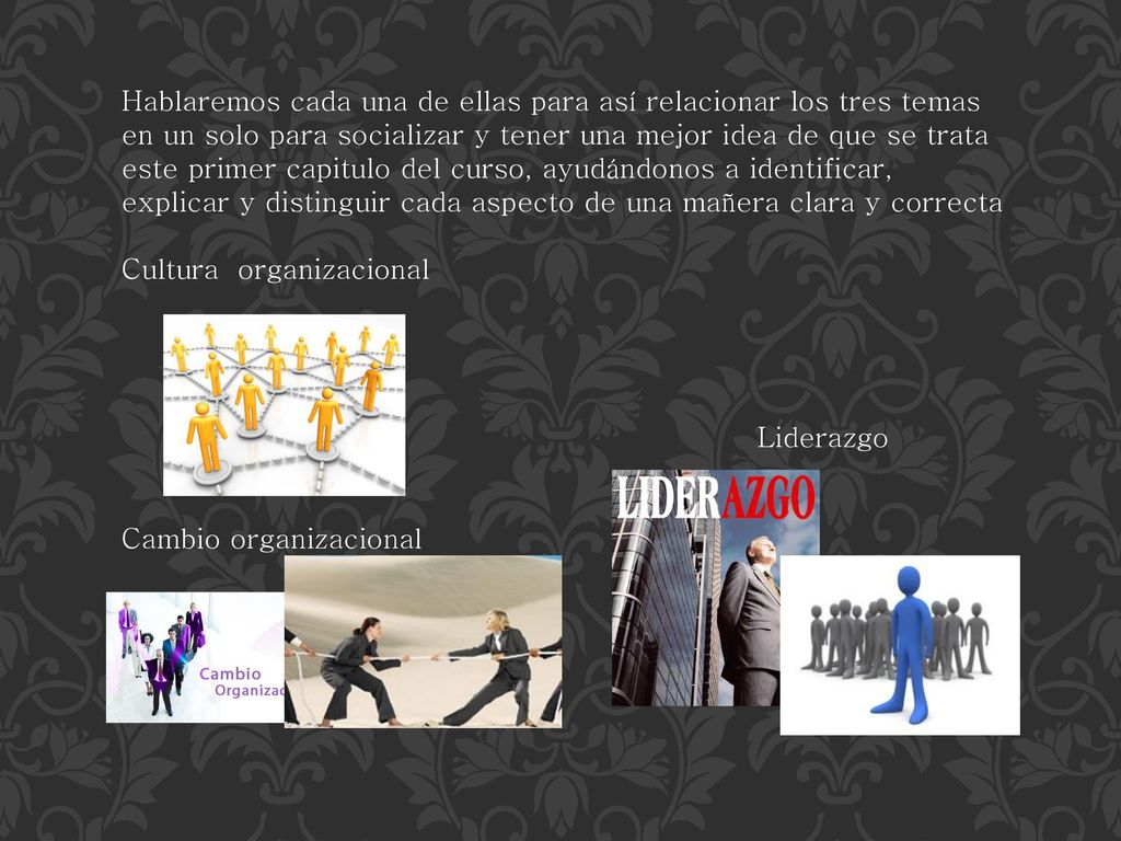 Hablaremos cada una de ellas para así relacionar los tres temas en un solo para socializar y tener una mejor idea de que se trata este primer capitulo del curso, ayudándonos a identificar, explicar y distinguir cada aspecto de una mañera clara y correcta