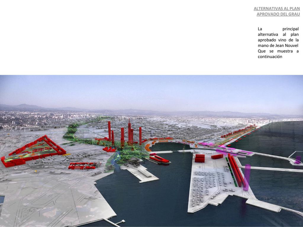 ALTERNATIVAS AL PLAN APROVADO DEL GRAU. La principal alternativa al plan aprobado vino de la mano de Jean Nouvel.