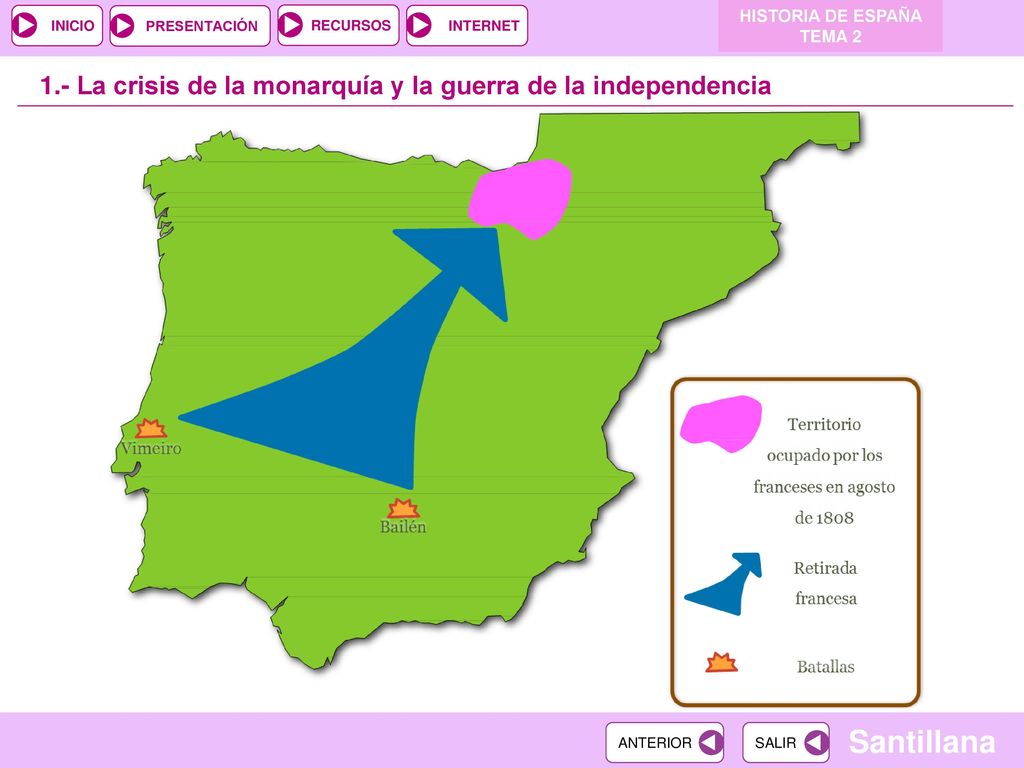 1.- La crisis de la monarquía y la guerra de la independencia