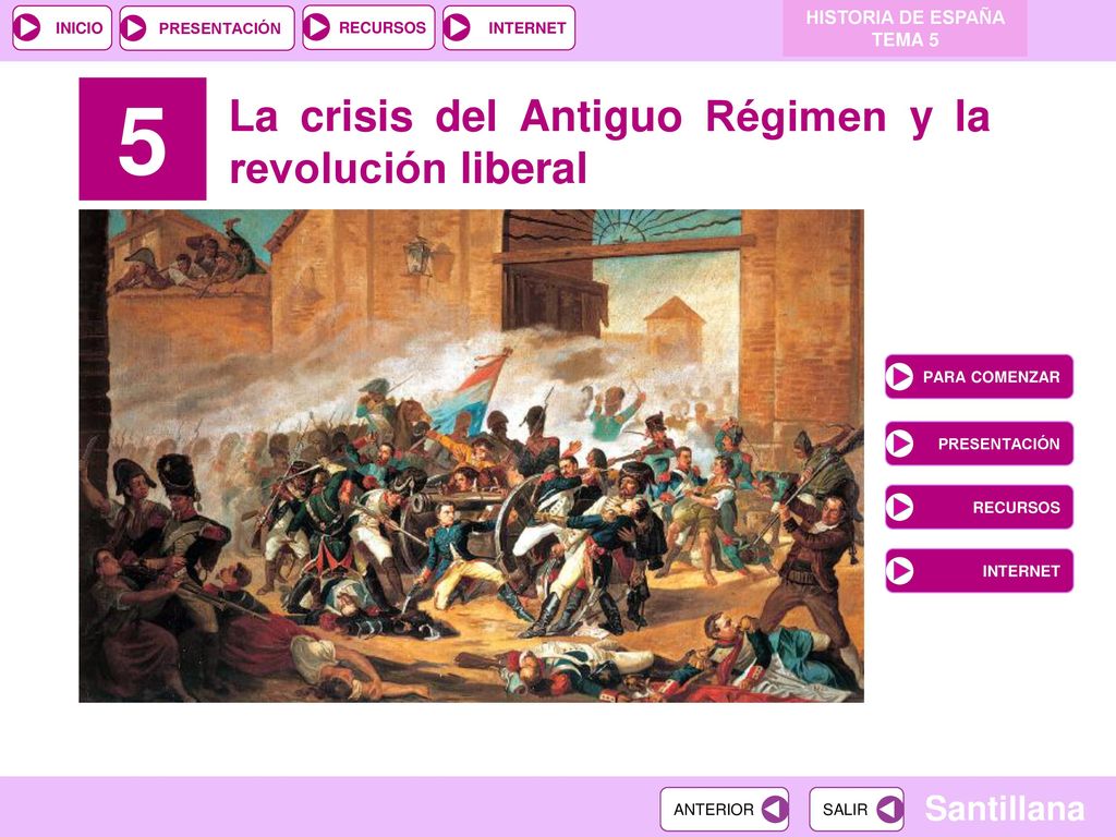 5 La crisis del Antiguo Régimen y la revolución liberal