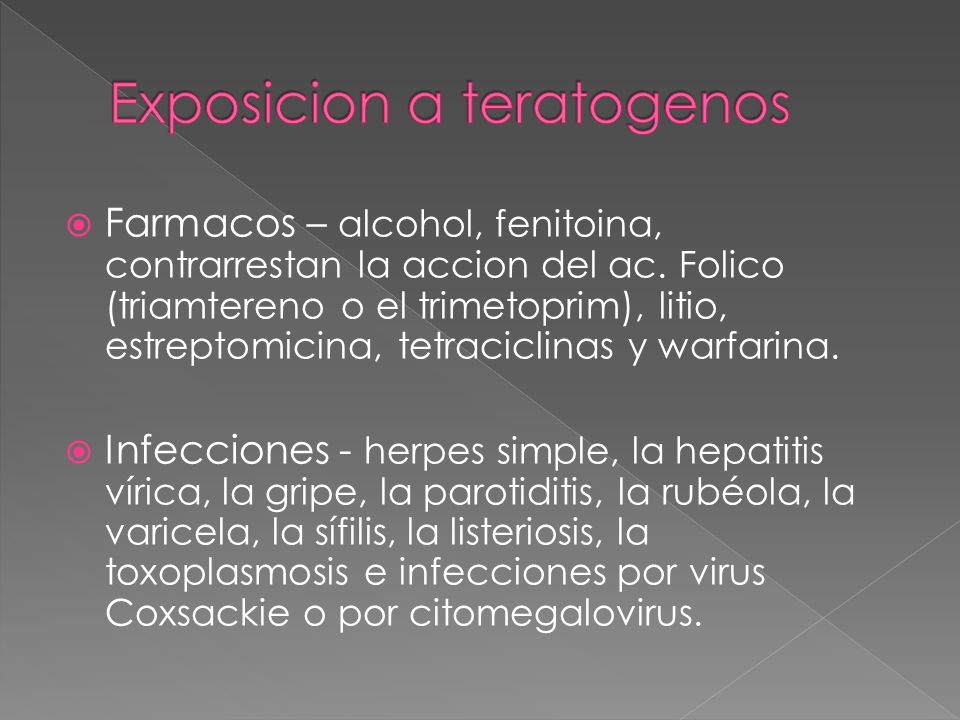 Exposicion a teratogenos