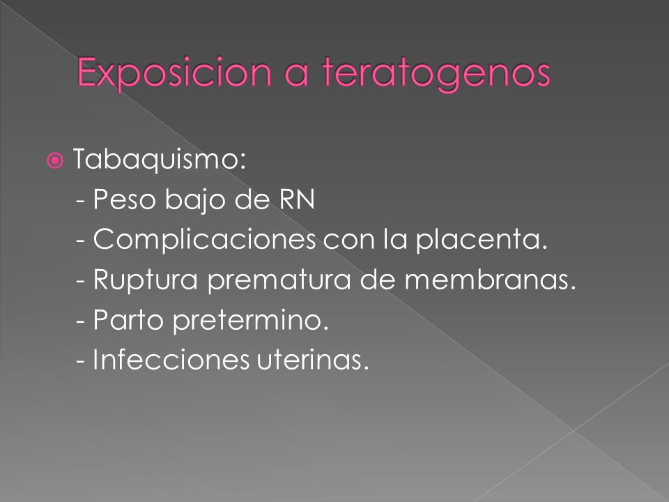 Exposicion a teratogenos