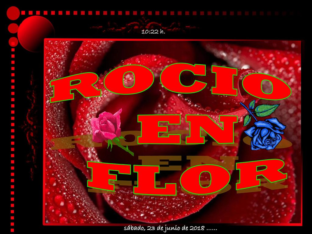 10:21 h. ROCIO EN FLOR sábado, 23 de junio de 2018 ……