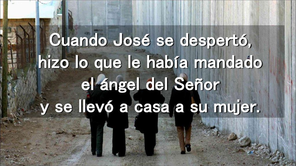 Cuando José se despertó, hizo lo que le había mandado el ángel del Señor y se llevó a casa a su mujer.