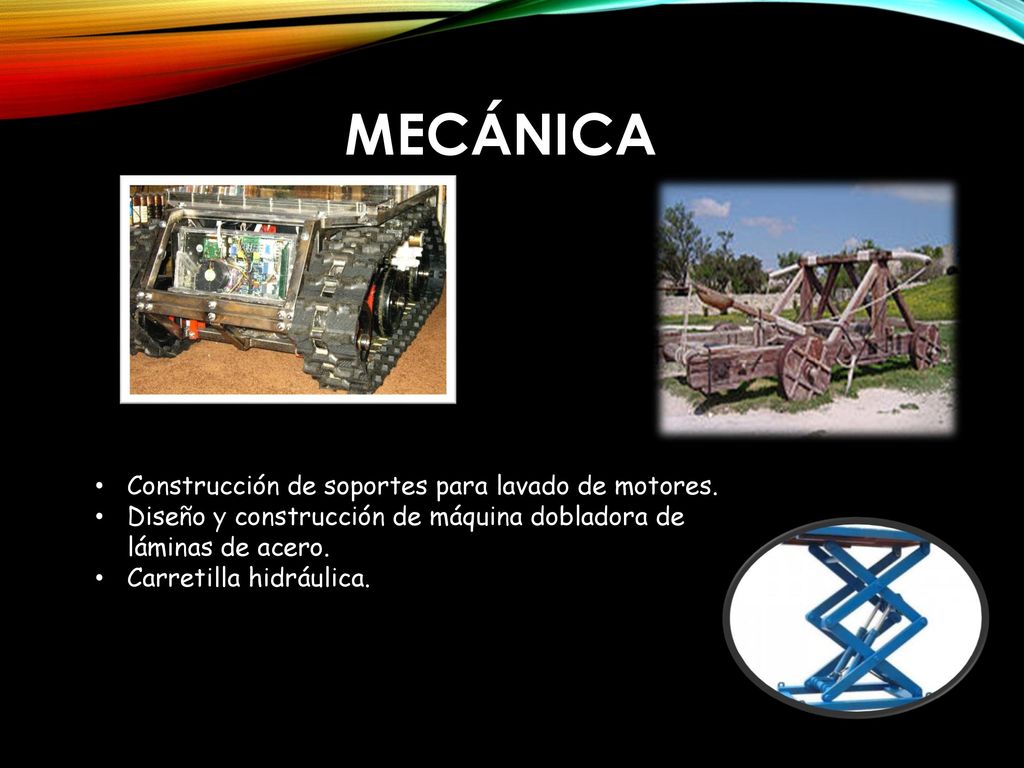 MECÁNICA Construcción de soportes para lavado de motores.