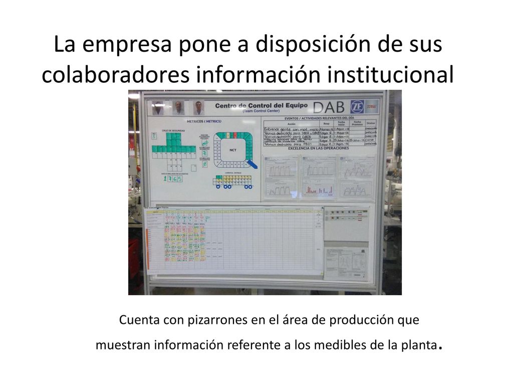 La empresa pone a disposición de sus colaboradores información institucional