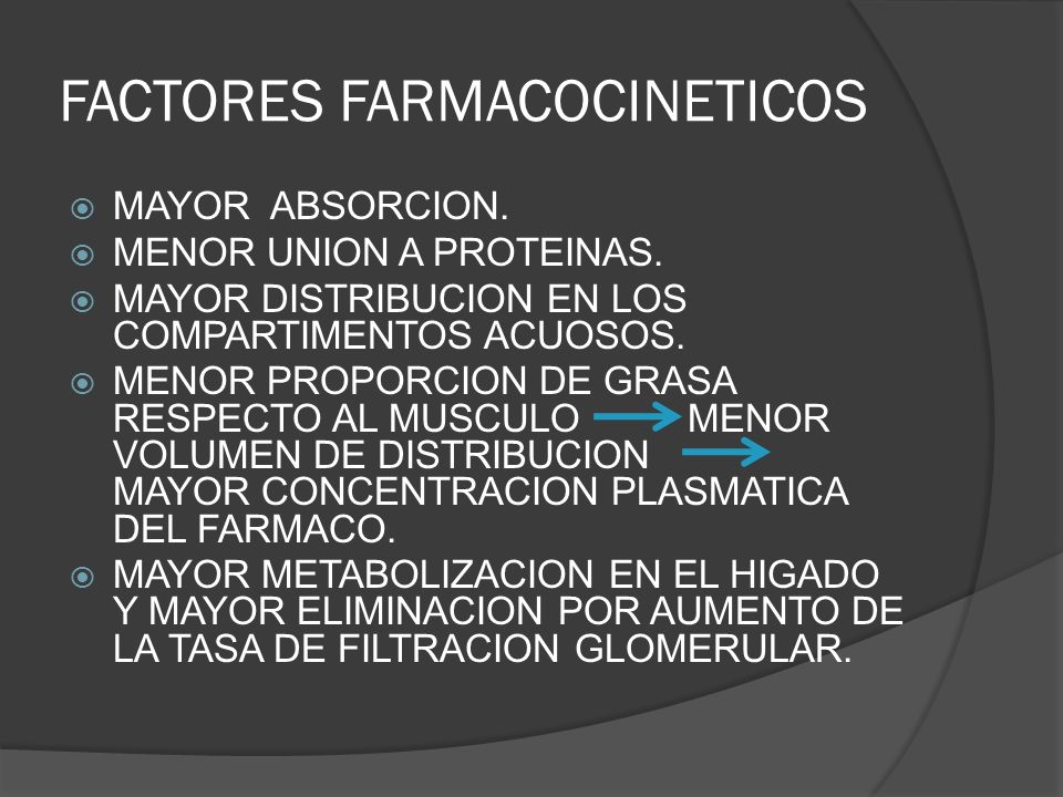 FACTORES FARMACOCINETICOS