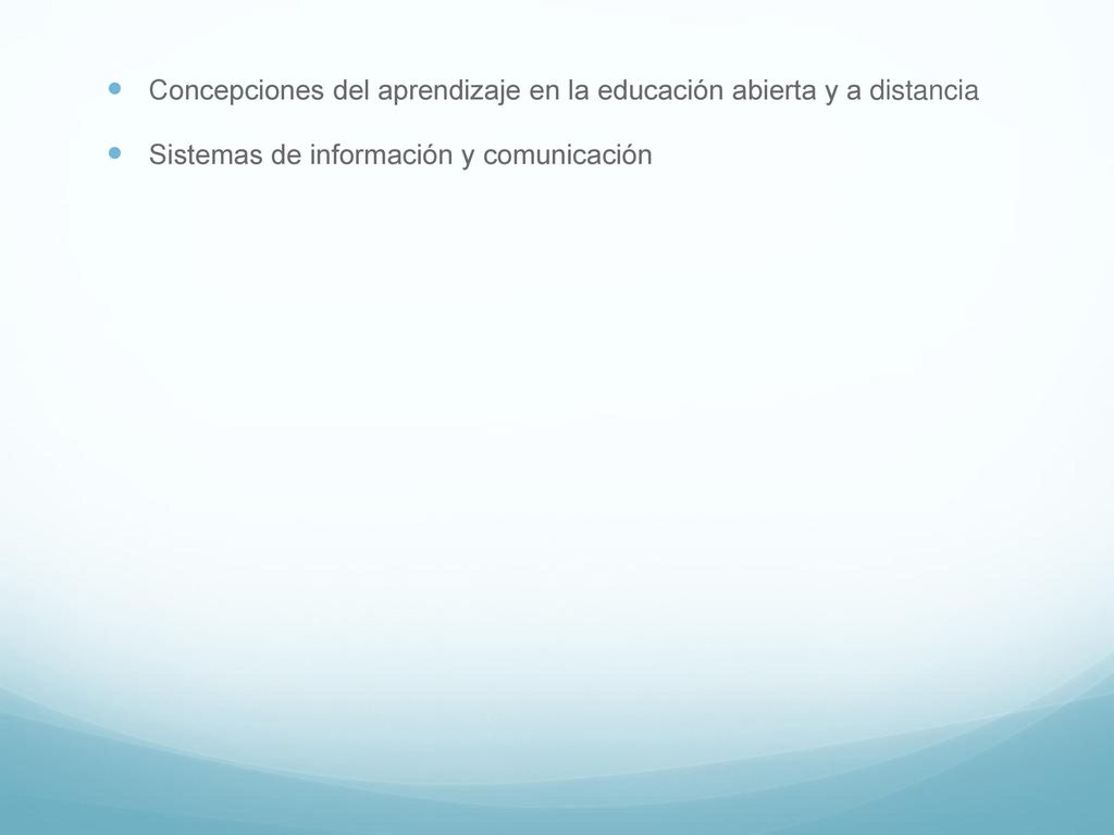 Concepciones del aprendizaje en la educación abierta y a distancia