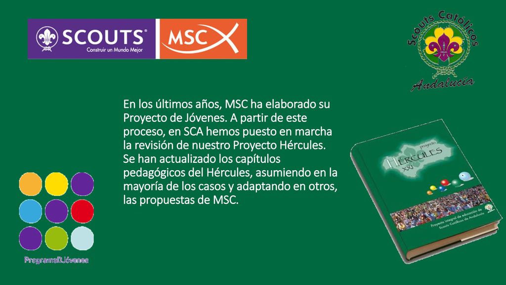 En los últimos años, MSC ha elaborado su Proyecto de Jóvenes