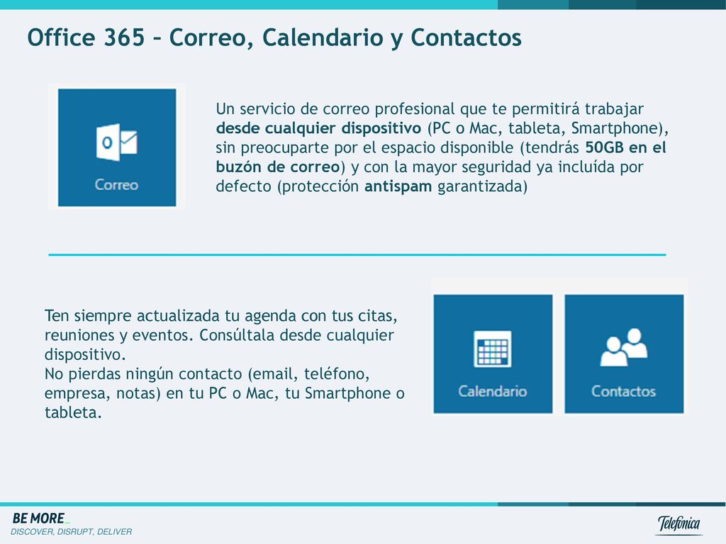 Office 365 – Correo, Calendario y Contactos