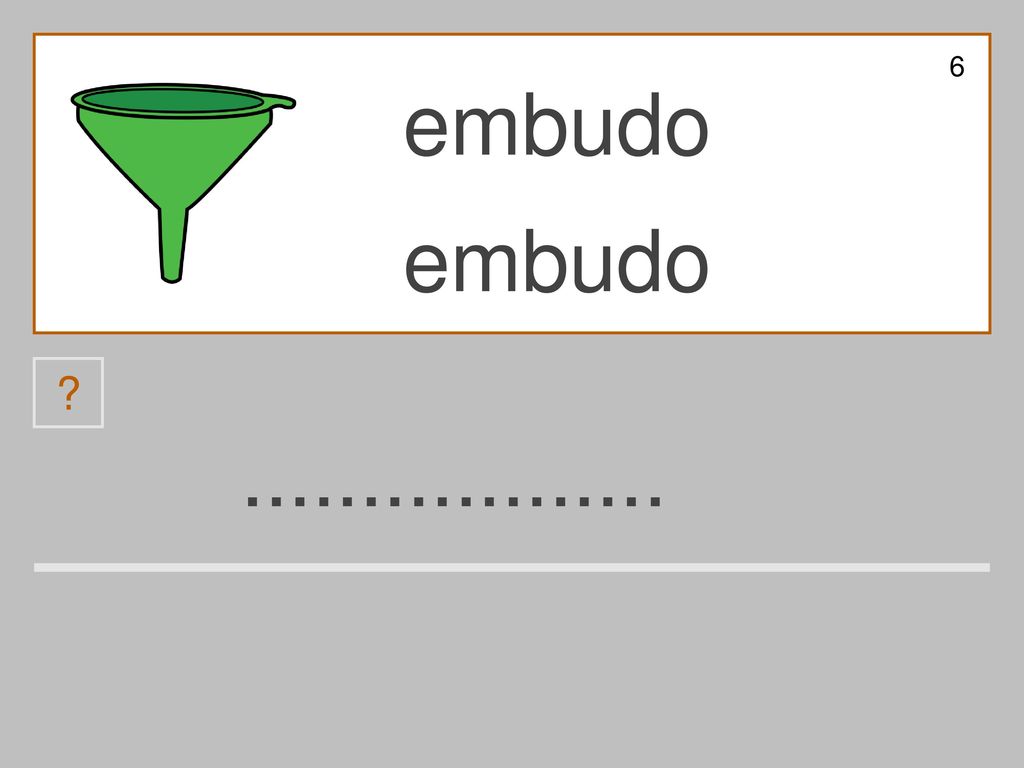 6 embudo embudo d b o a e n m u
