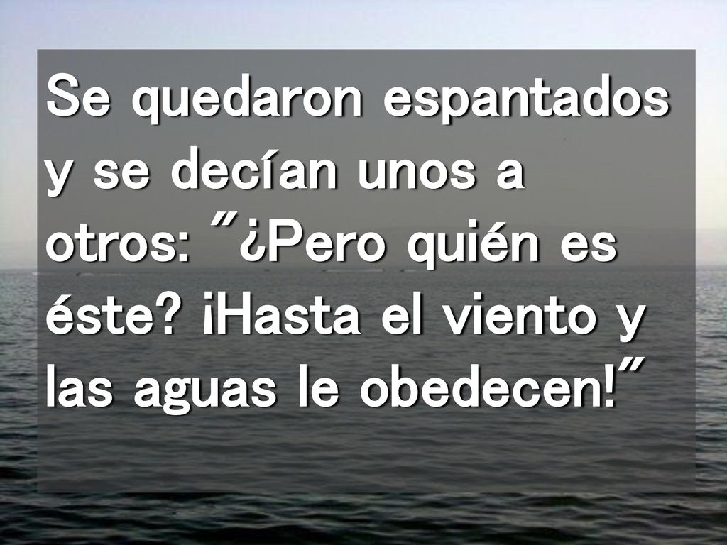 Se quedaron espantados y se decían unos a otros: ¿Pero quién es éste